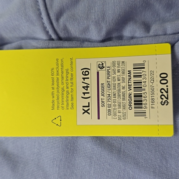 Girls' Cozy Soft Fleece Jogger | All in Motion | X Large (14/16) - Picture 9 of 11